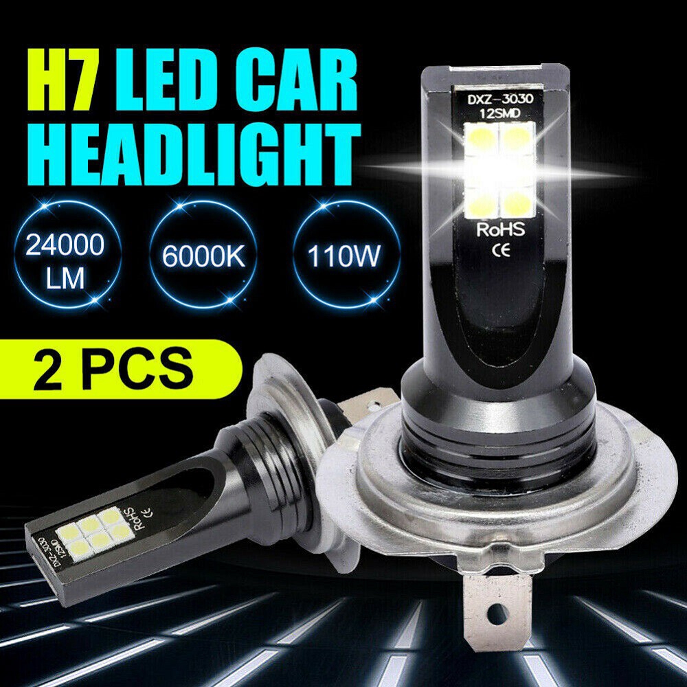 【COD】Set 2 bóng đèn pha H7 110W 24000Lm cho xe hơi
