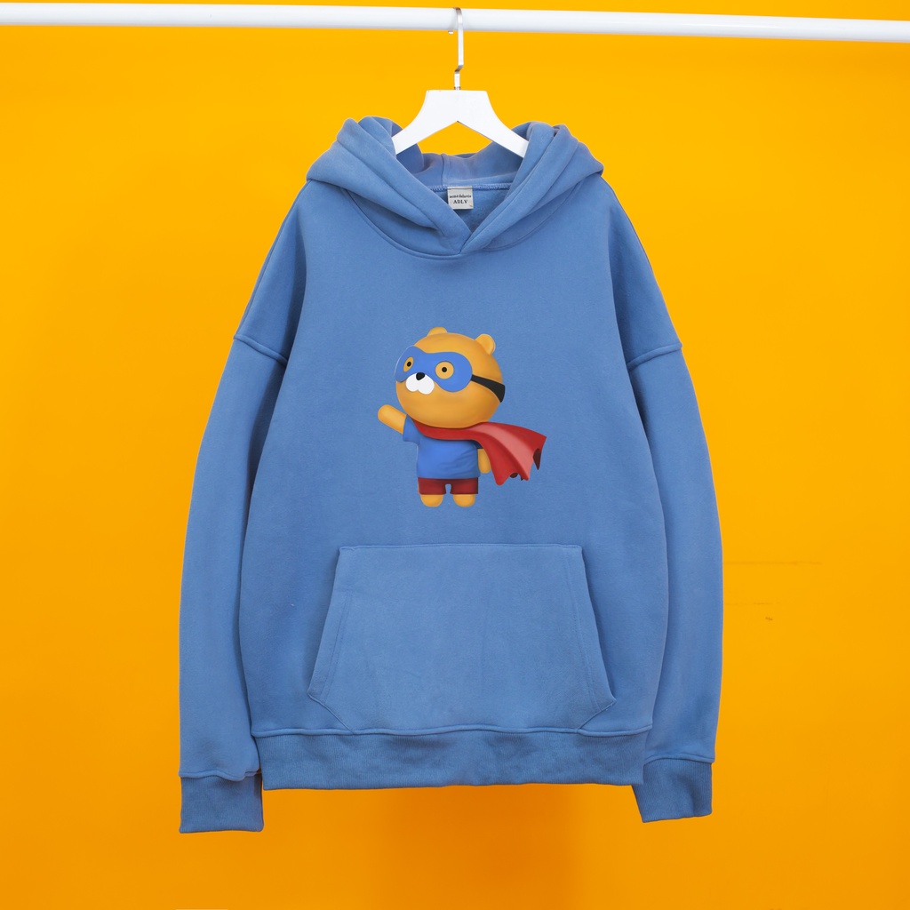 Áo nỉ Hoodie ADLV GẤU SUPERMAN Hogoto shop , Áo hoodie nam nữ nỉ bông cotton