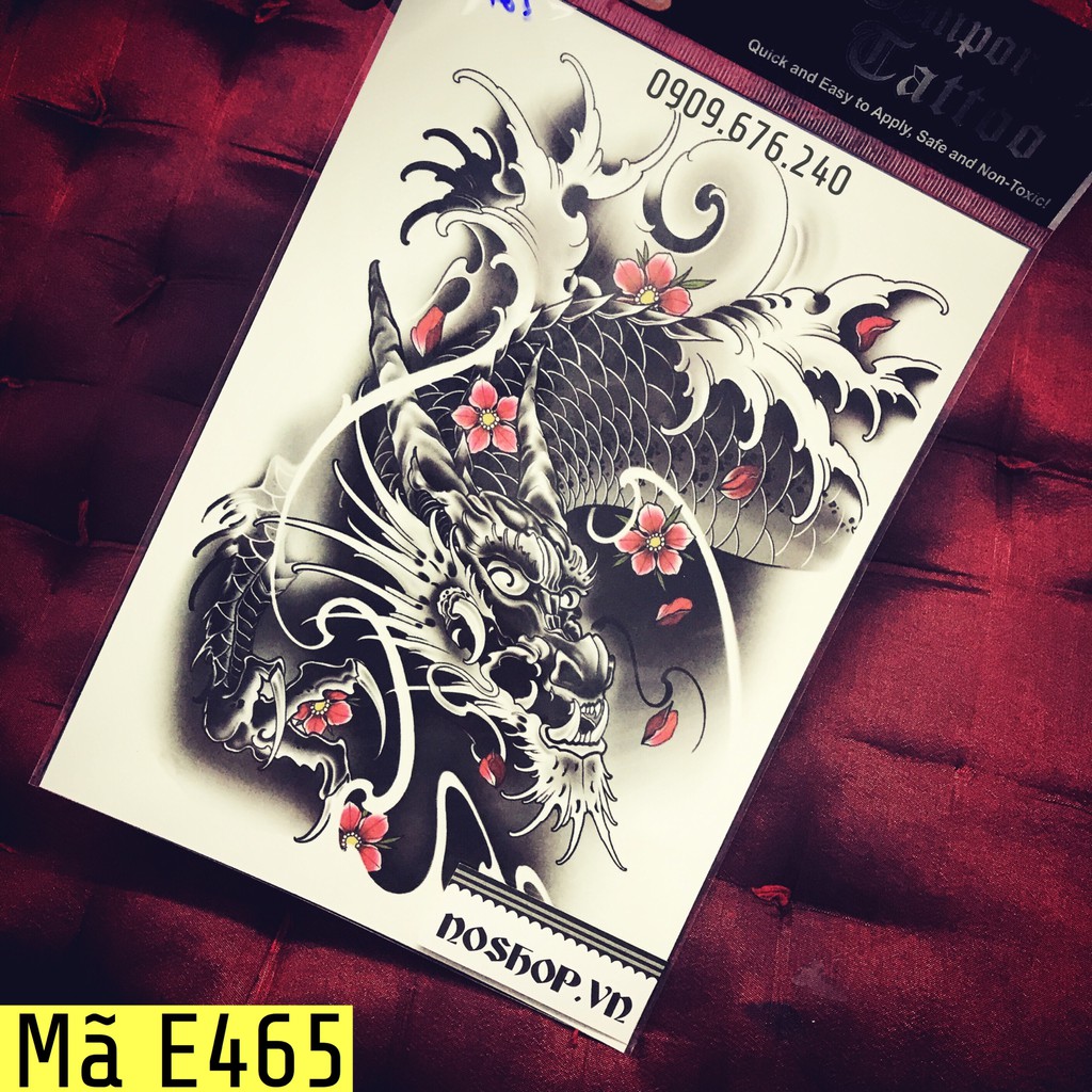 Hình xăm dán rồng - Mã E465