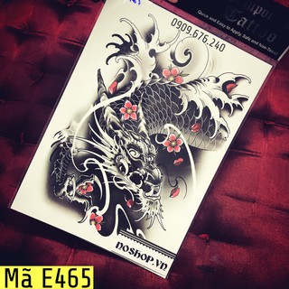 Hình xăm dán rồng - mã e465