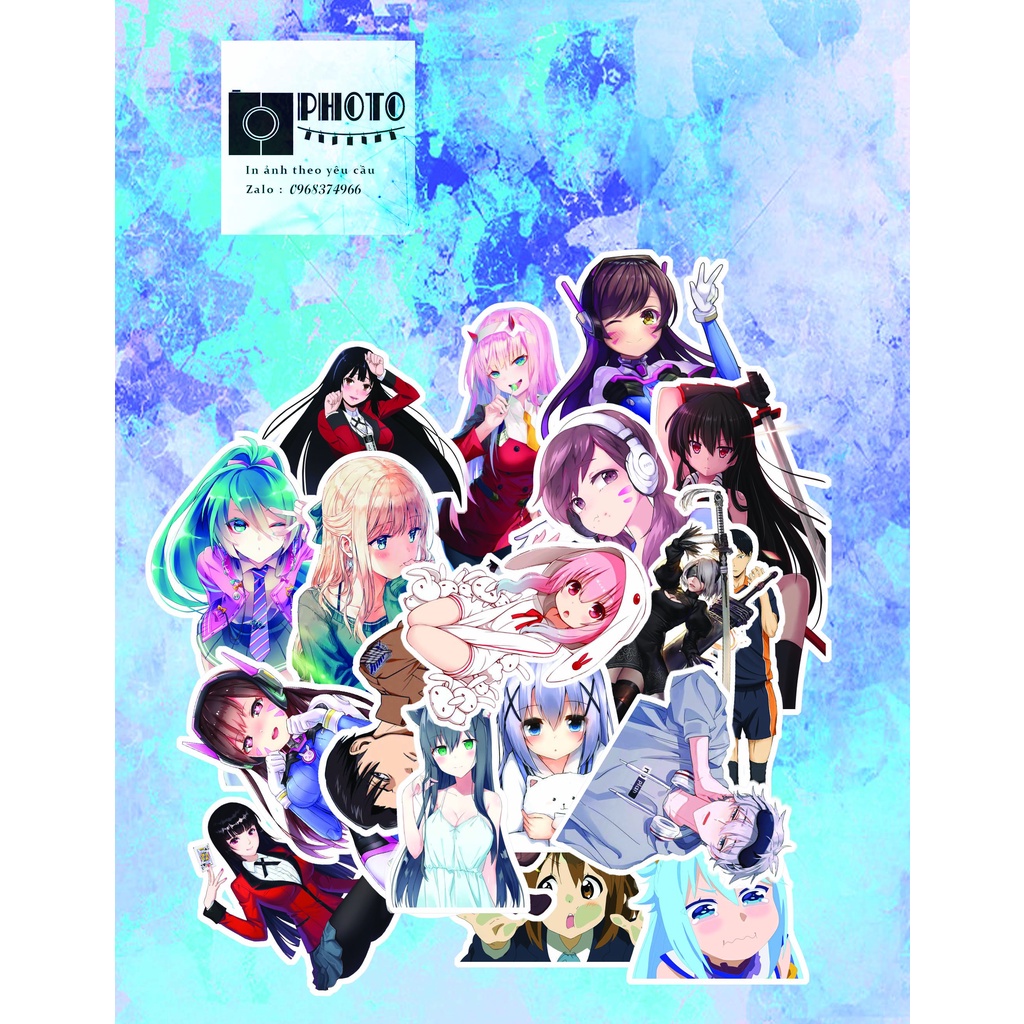 SET 20 - 30 Sticker In Theo Yêu Cầu  Idol , Anime , Game , Ảnh tự chụp , Diễn viên .....
