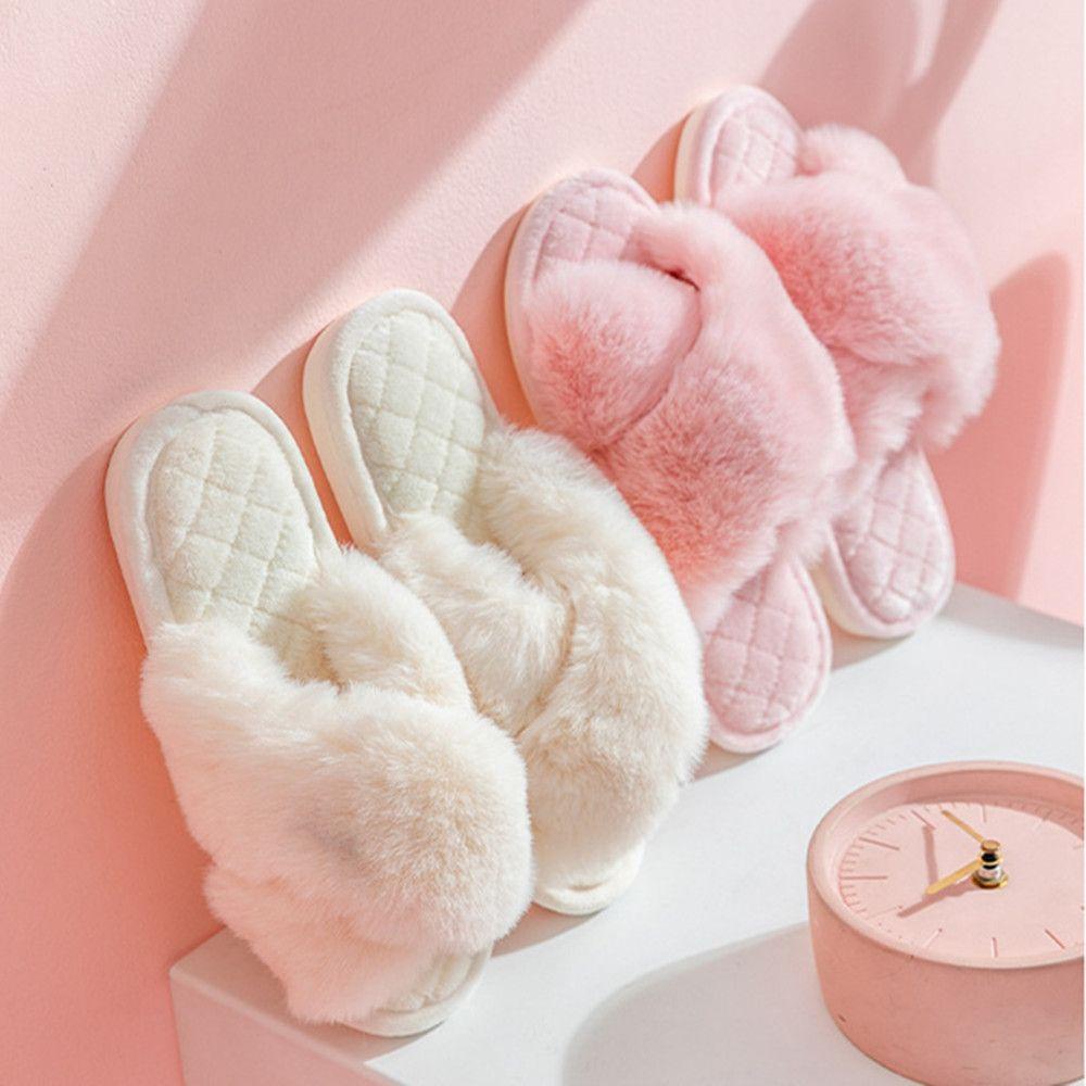 .Dép Bông Đi Trong Nhà Chống Trượt Mềm Mại Thời Trang Mùa Đông