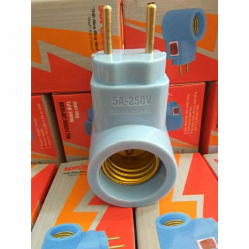 Đui đèn liền phích cắm Sopoka