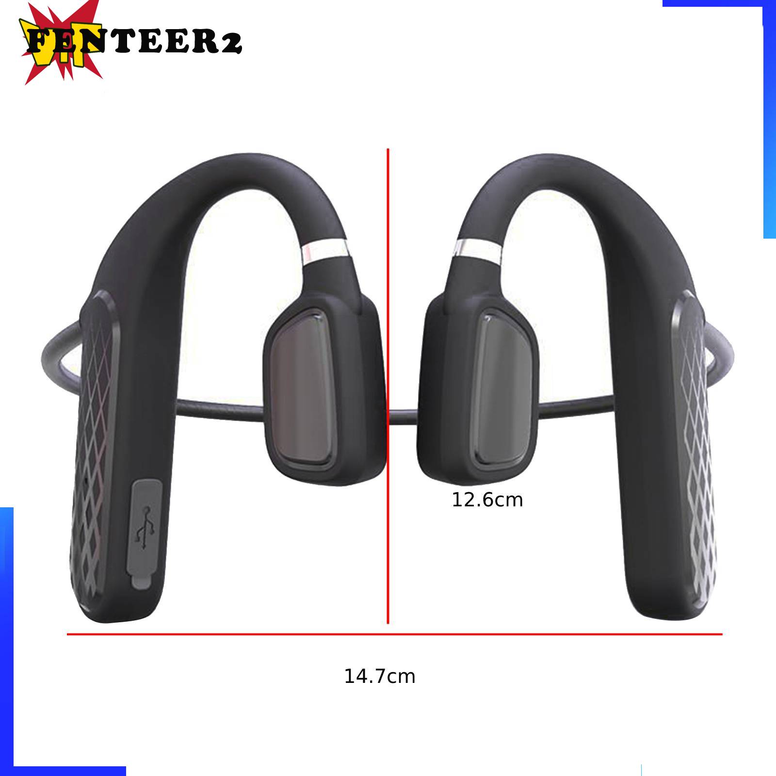 (Fenteer2 3c) Tai Nghe Bluetooth Truyền Âm Qua Xương Chống Mồ Hôi