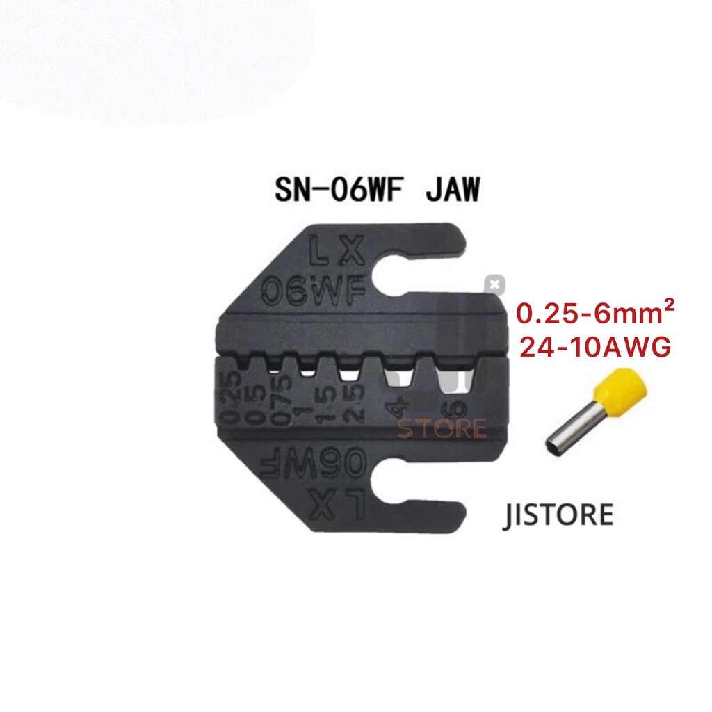 Kềm Bấm Cosse SN-06WF Cỡ dây tiết diện 0.25-6mm2, 24-10AWG