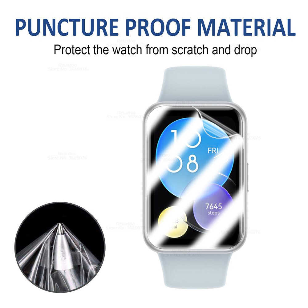 Dán PPF Màn Hình Huawei Watch Fit 2 3D Bo Cong Viền Kính Cường Lực Trong Suốt