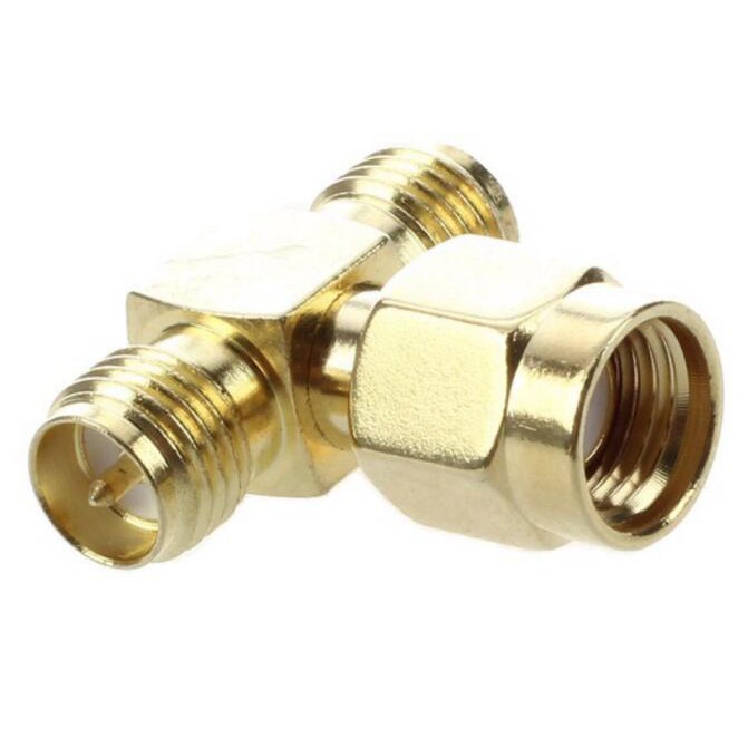Đầu chia tín hiệu cho Anten chuẩn SMA chữ T 1 ra 2