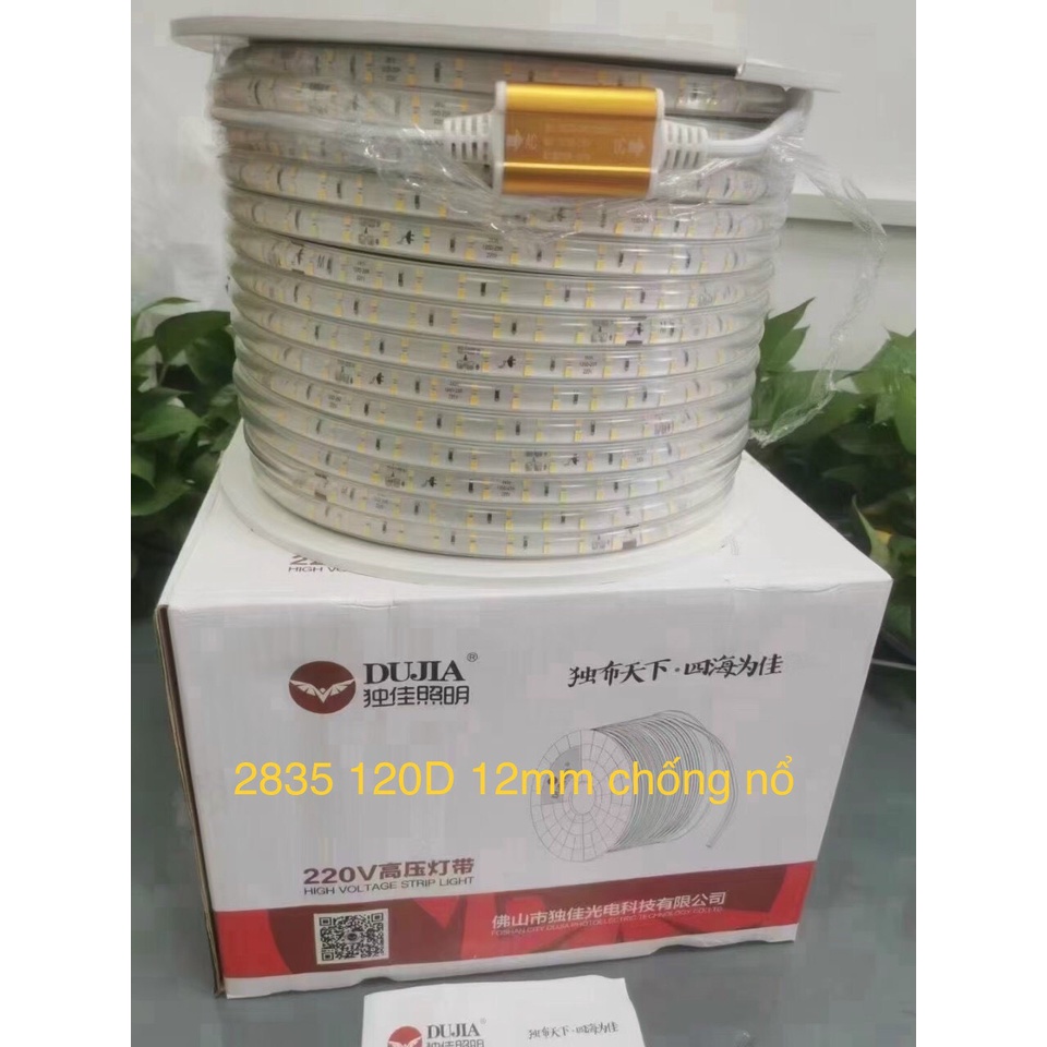 Led Dây Hắt Trần Thạch Cao Quấn Cây Lõi Đồng 3 hàng bóng chéo 12mm Siêu Sáng Độ Bền Cao Chống Nước Chống Nổ
