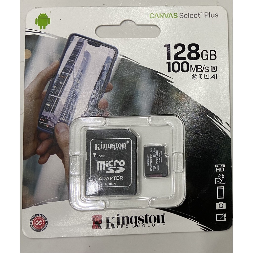 Thẻ nhớ MicroSD Kingston 128GB và 32GB 100MBs