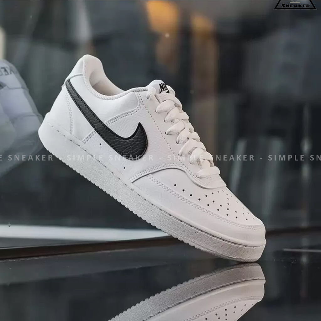 Giày Nike Chính Hãng 🔴Hàng Chính Hãng🔴Nike Court Vision Allwhite - Hologram - Pink - Giày Thể Thao Unisex - Simple SHãng