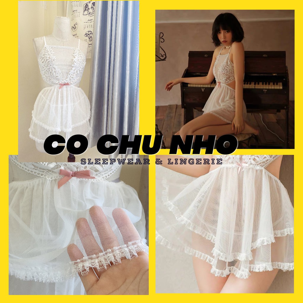 [Q11.HCM][LL 762] váy ngủ ren sexy cao cấp - Cosplay noel -  cochunhochuyensi