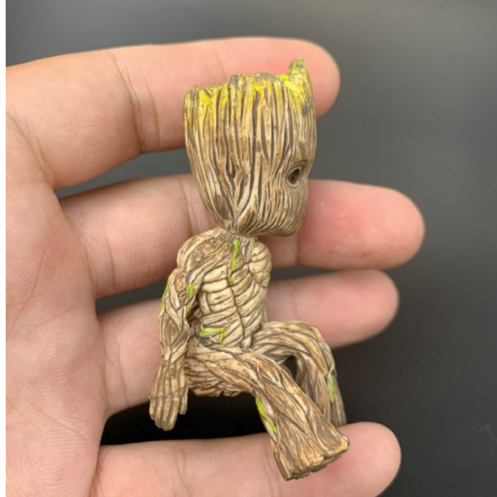 Mô hình Avengers Groot cute dễ thương 6cm, figure biệt đội siêu anh hùng người cây decor trang trí bàn làm việc xinh xắn