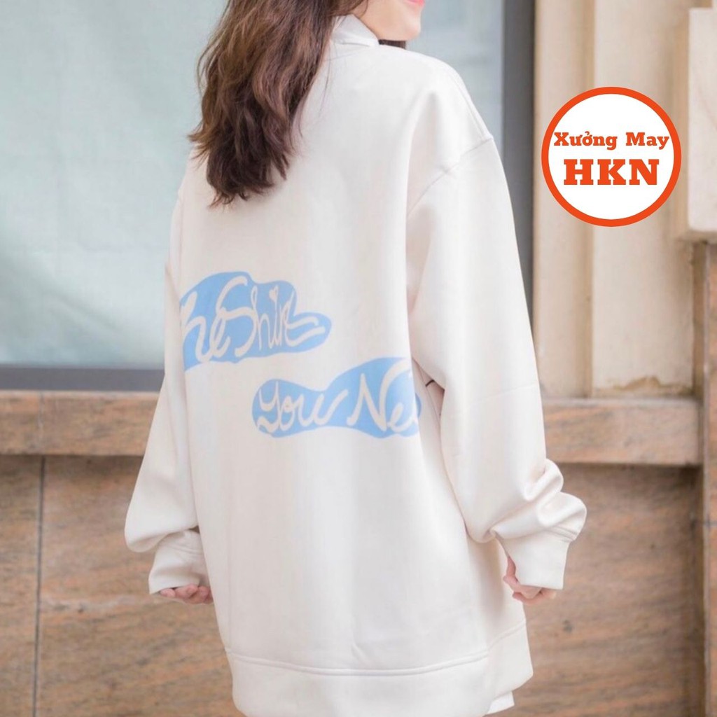 Áo Sweater Nữ In Bầu Trời Sicr Dễ Thương Dài Tay Chất Liệu Nỉ Mềm Mại Mã 626 Xưởng May HKN