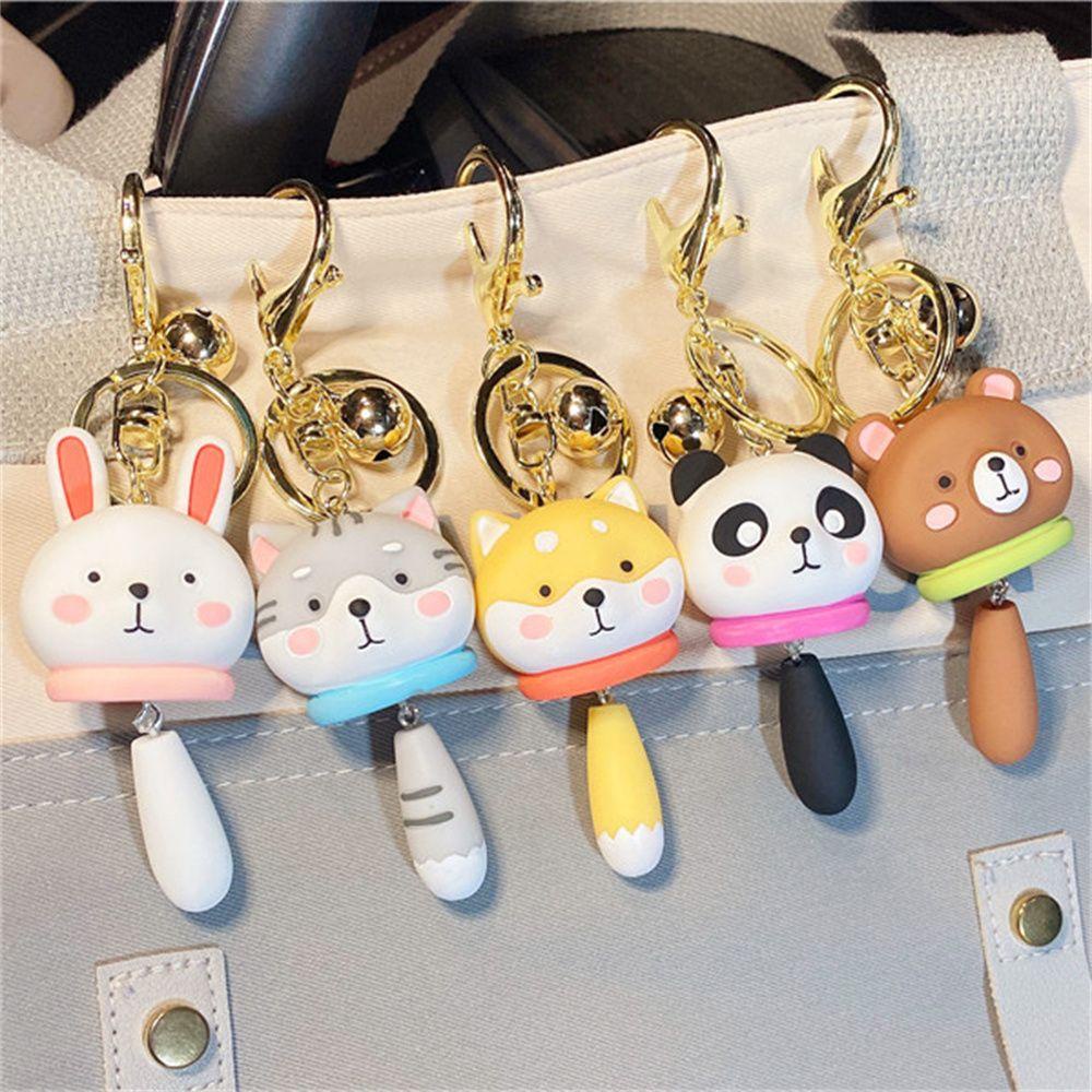 QUINTON Cute Memorial KeyRing Interior Accessories Animals Tail Animal Key Chain Packaging Decoration Backpack Keyring Car Pendant Key Holder Backpack Pendant Pet Lover Gift Shiba Inu