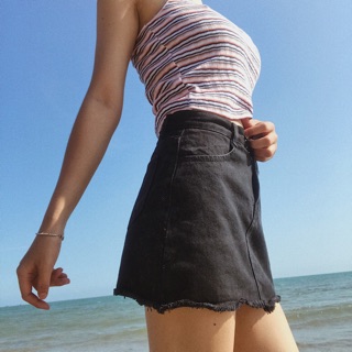 Black Jeans Skirt