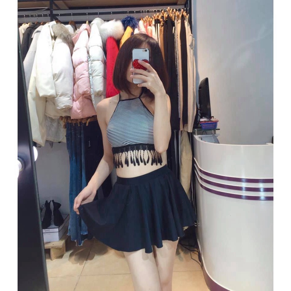 Quần bơi nữ, chân váy lẻ tách set vải thun mát lạnh các mẫu cực đẹp 2022 (dưới 60kg)