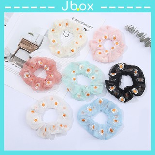 Cột tóc vải thêu Hoa Cúc Scrunchies CT40