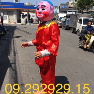 Bộ đồ ông địa trẻ em và người lớn ( LƯU Ý KHÔNG CÓ MẶT ÔNG ĐỊA VÌ LÝ DO QÁ XẤU NÊN MỚI ĐỘI THÊM CHO MODEL )