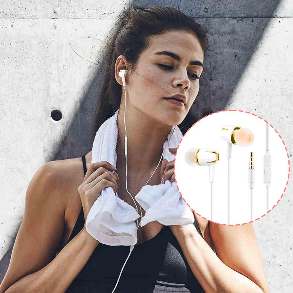 Tai Nghe Nhét Tai 3 5mm Kèm Mic Chuyên Dụng Cho Chạy Bộ / Cắm Trại