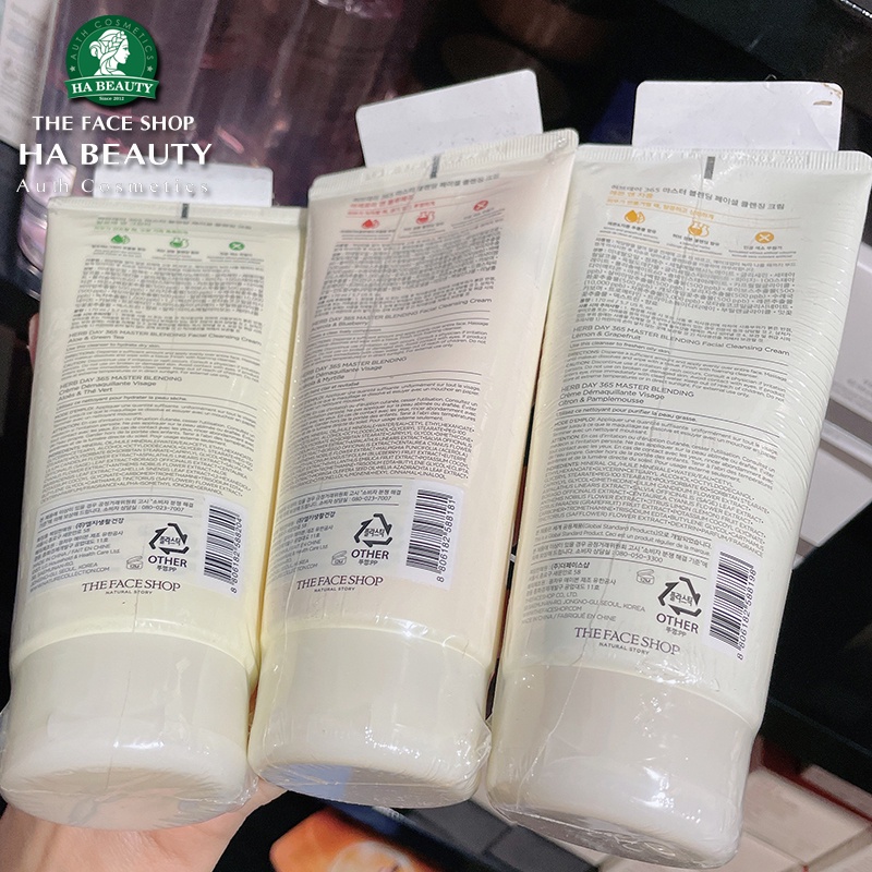 Kem Tẩy Trang The Face Shop HERB DAY 365 MASTER BLENDING FACIAL CLEANSING CREAM 170ml