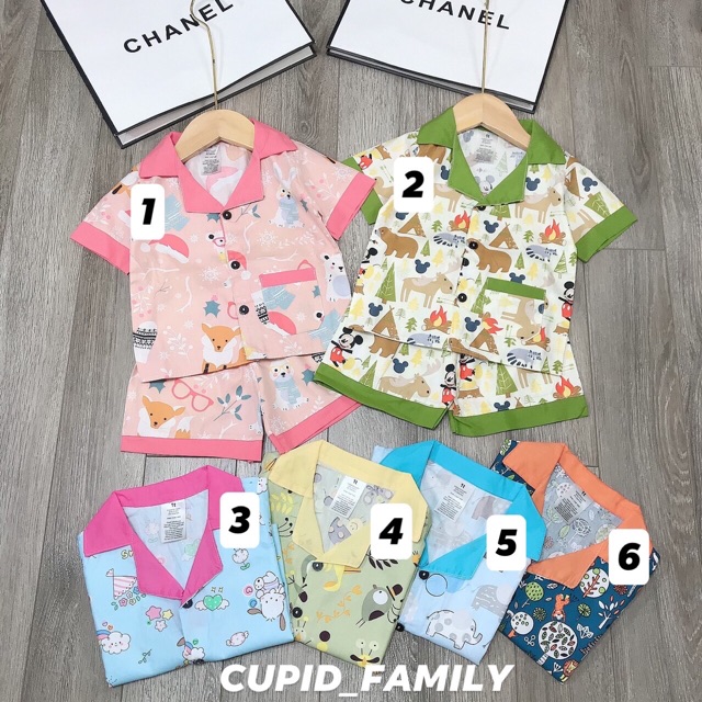 Bộ pijama thô boil cực dễ thương cho bé trai bé gái - BPTB