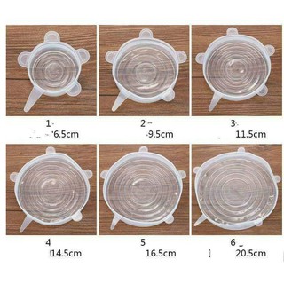 Combo 6 nắp đậy thực phẩm chất liệu silicon cho nhà bếp