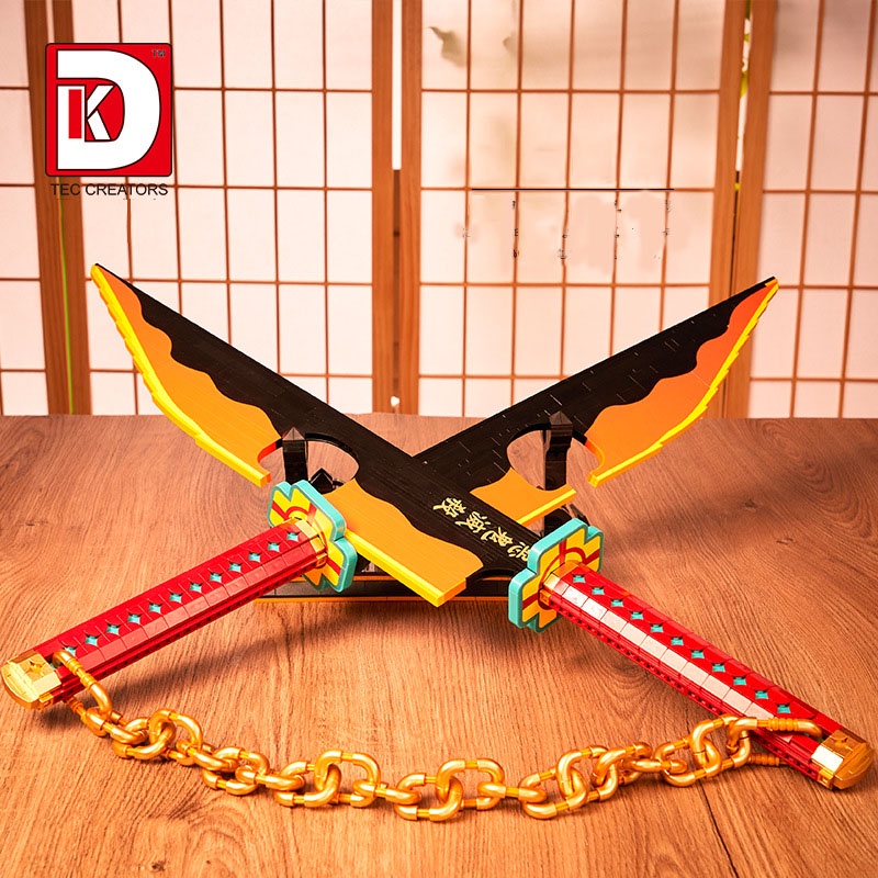Đồ Chơi Lắp Ráp Kiểu LEGO Mô Hình Kiếm Nichirin Sword Của Uzui Tengen Anime Kimetsu no Yaiba DK1507 Với 1478 Mảnh Ghép