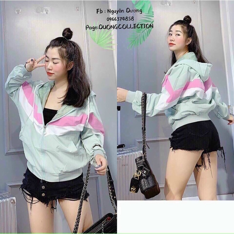 Áo khoác dù 2 lớp 2 gạch - S8A