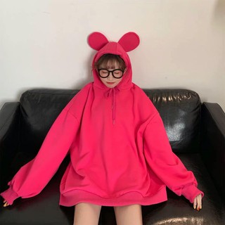 Áo hoodie Unisex mickey nỉ bông dày dặn ảnh thật feedback - Hoodie Mickey Pow Pow