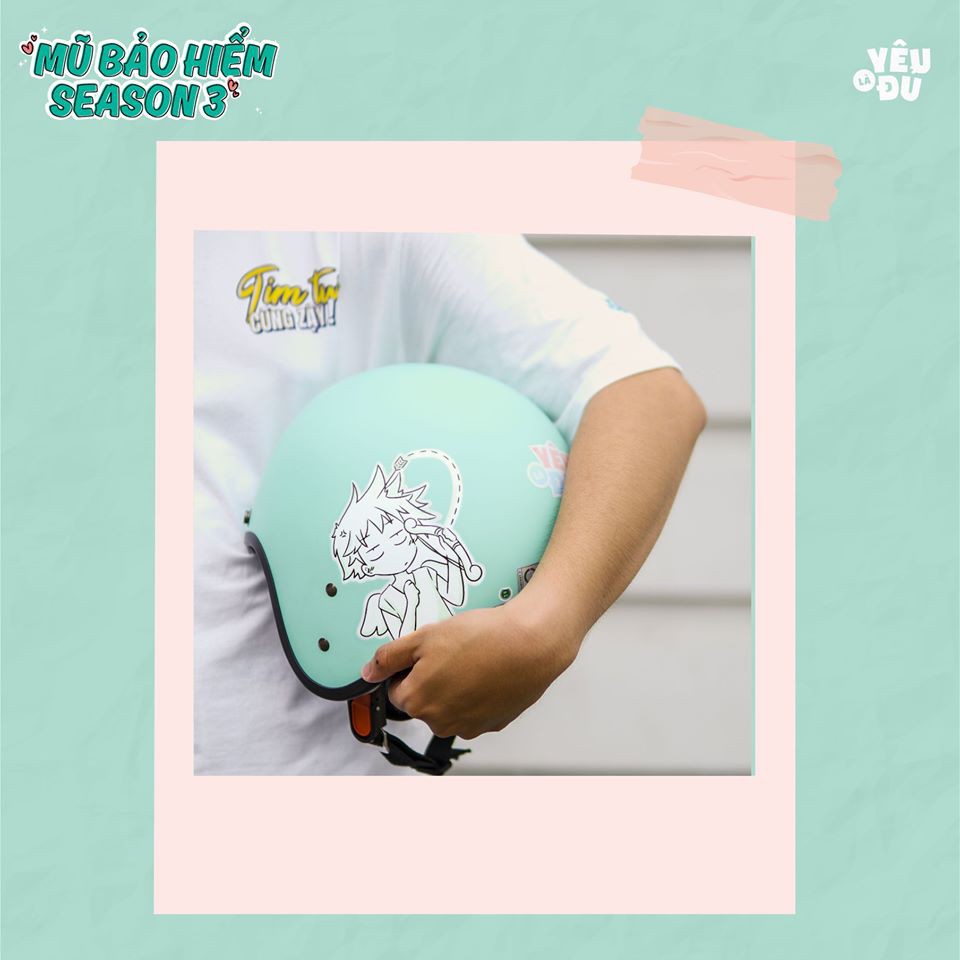 Mũ bảo hiểm tình yêu 3 màu xanh dương, hồng, xanh lá 2 size M, L phù hợp với mọi size đầu- YÊU LÀ ĐỦ