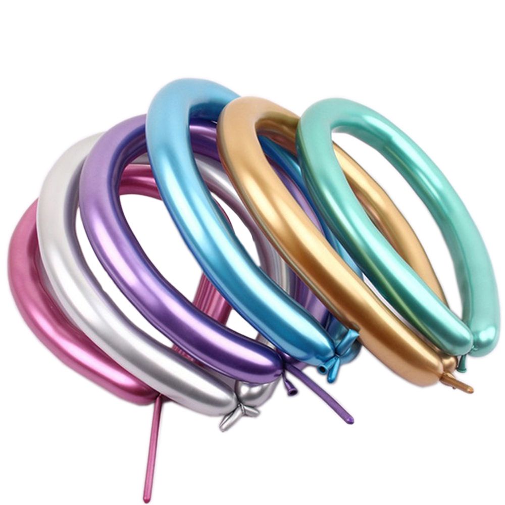 Set 10 Bong Bóng Dài Nhiều Màu Sắc Dùng Để Trang Trí Tiệc