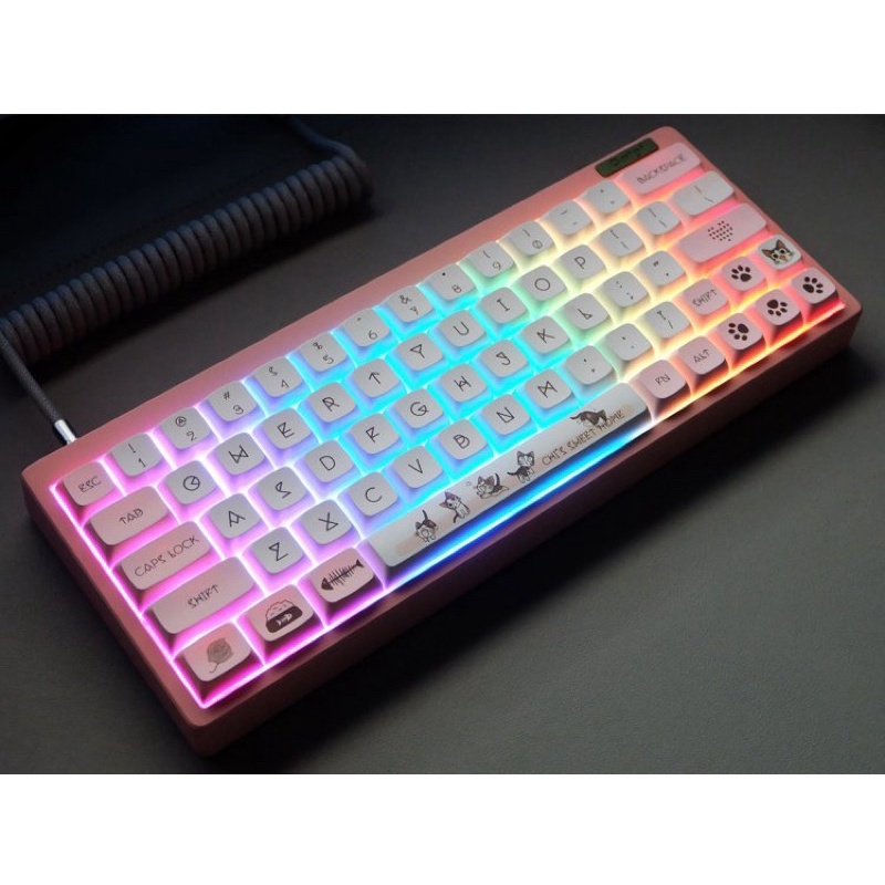 Keycap Thick PBT XDA Mèo Chi Chi 141 Nút Cho Bàn Phím Cơ 1988PC