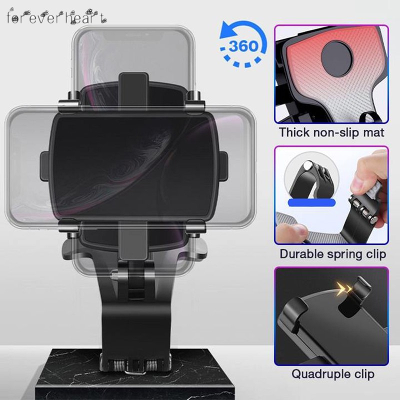Giá đỡ điện thoại xoay 1200 độ linh hoạt cho xe hơi | BigBuy360 - bigbuy360.vn
