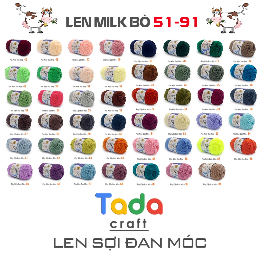 Len Milk Bò 50 gram (Mã 51 - 91)