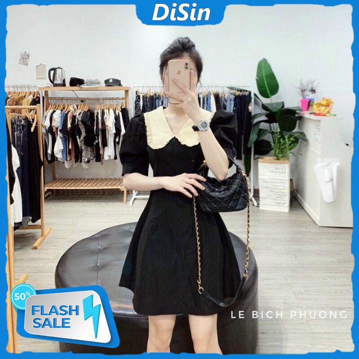 Đầm Kate Xòe Cổ Bèo Tay Bồng - Đầm Dáng Ngắn Tiểu Thư Sang Chảnh Siêu Xinh - Đầm Phù Hợp Công Sở, Đi Chơi, Dự Tiệc