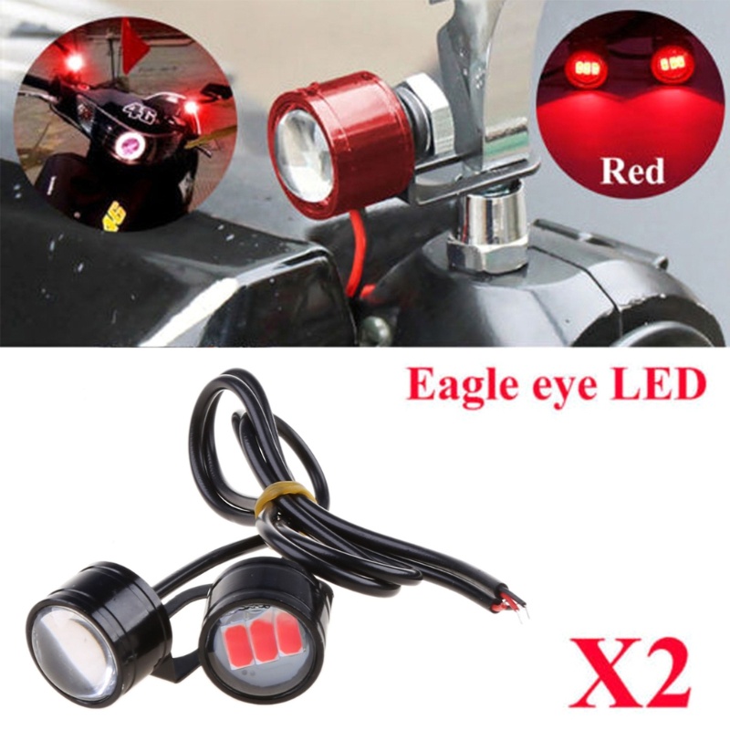 Set 2 Đèn LED Sương Mù 3LED 5W Ánh Sáng Trắng Hổ Phách Dành Cho Xe Mô Tô