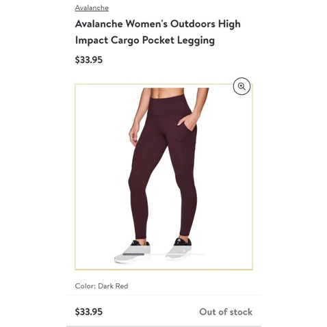Quần legging 4 túi tập gym/yoga Avalanche