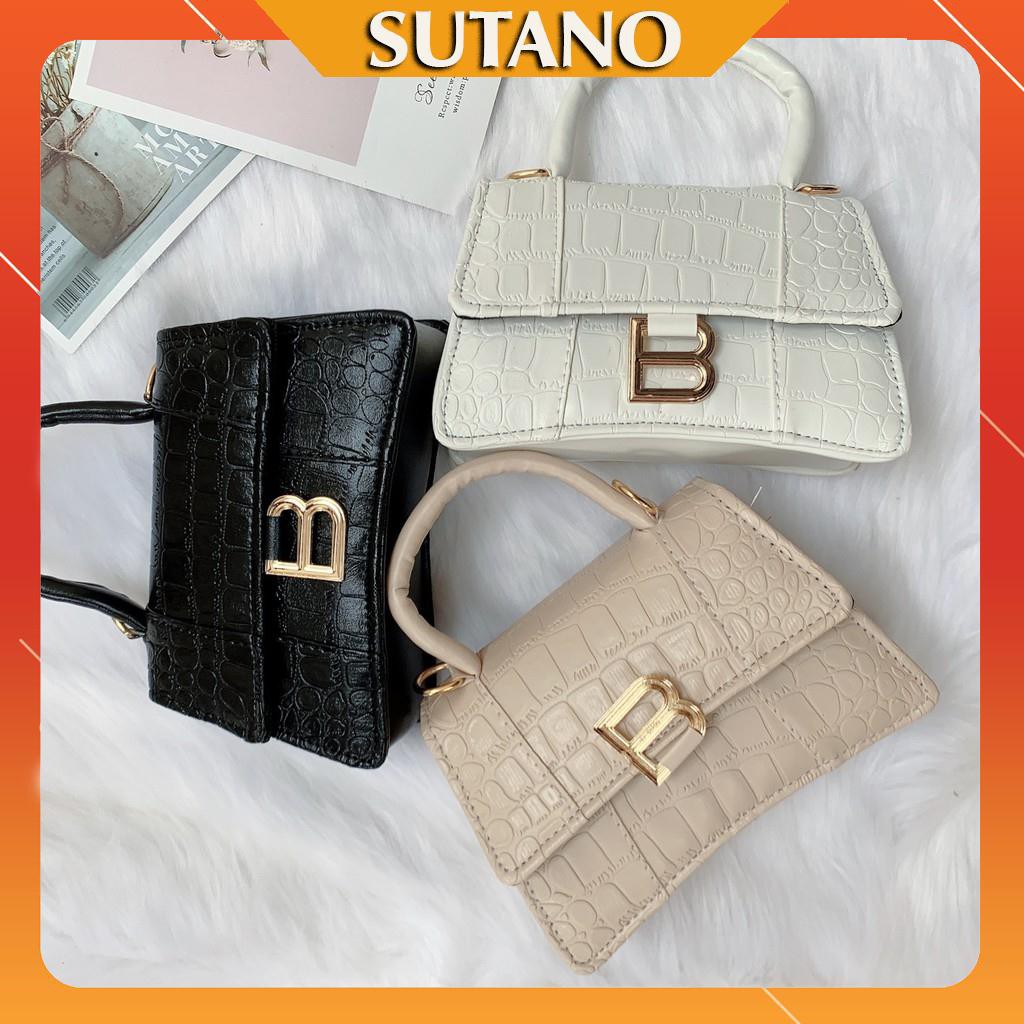 [Mã FAMAYWA2 giảm 10K đơn 50K] Túi xách đeo chéo nữ da rắn khóa chữ B sang chảnh T252 | BigBuy360 - bigbuy360.vn
