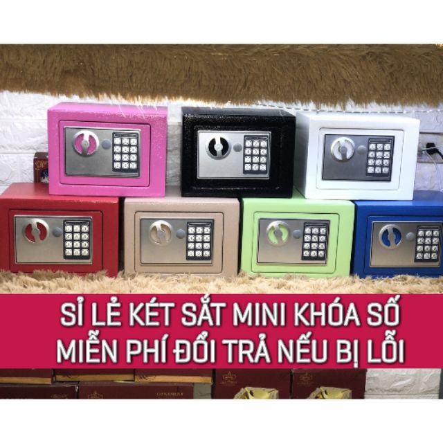 KÉT SẮT MINI KHÓA SỐ CHỐNG CHÁY NỔ - KÉT SẮT ĐIỆN TỬ