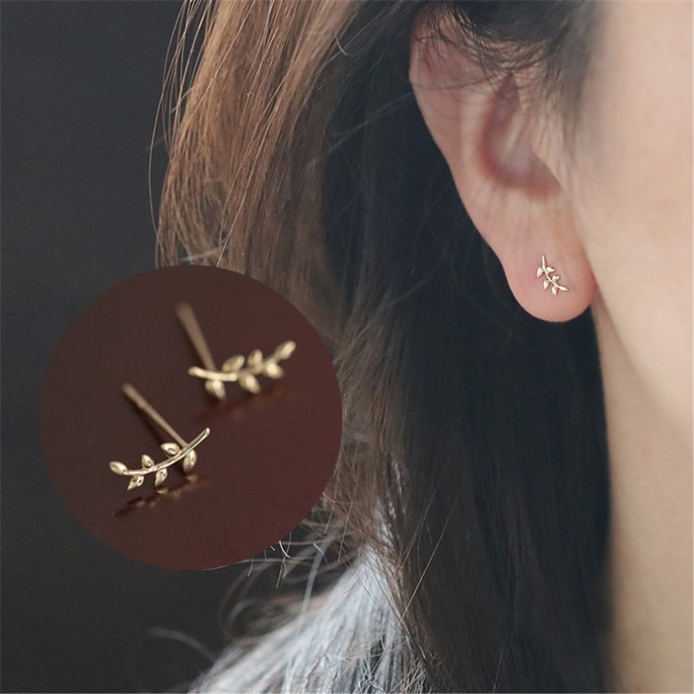 【COD】Bông tai hình chiếc lá đơn giản thời trang dành cho nữ