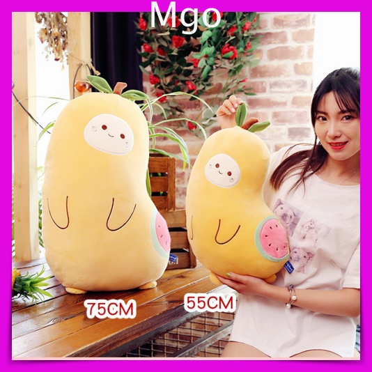 [ Hàng sale - Mền mịn ] Gấu Bông Gối Ôm Trái Cây Trái Lê Bơ Loại 1 Cao Cấp Co Giãn 4 Chiều Siêu Cute Ôm Ngủ Size 60Cm