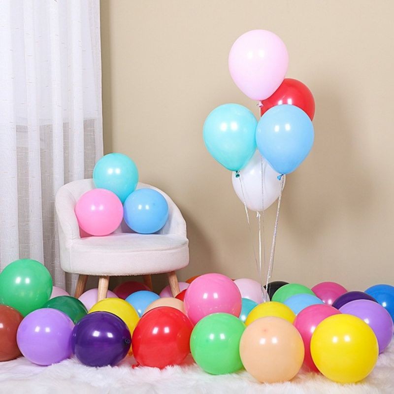 SET 10 BÓNG TRÒN 10" =25CM TRANG TRÍ CỔNG BÓNG