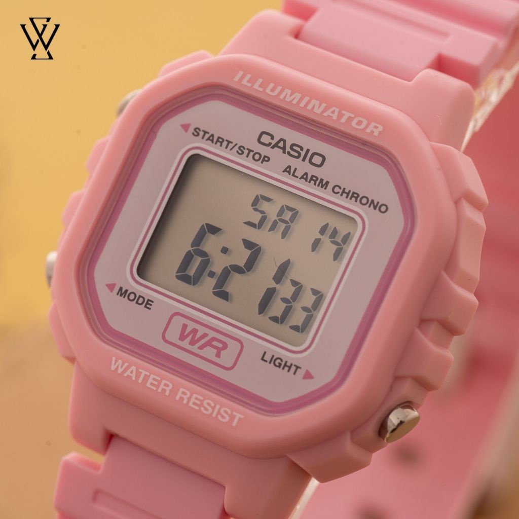 Đồng Hồ Điện Tử Nữ Casio WATCHSTORE LA-20WH-4A1DF Thiết Kế Mặt Kính Nhựa 30.5 mm, Dây Đeo Và Vỏ Nhựa Màu Hồng Trẻ Trung
