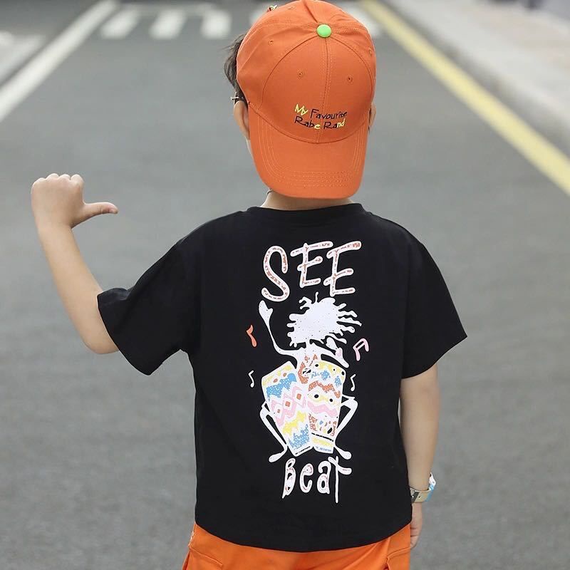 Áo thun trẻ em Áo thun nam tay ngắn mùa hè