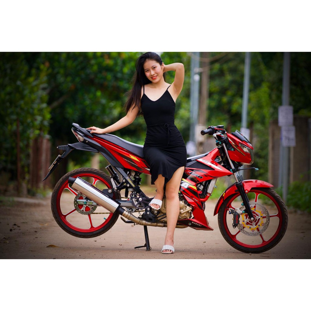 Bô Tăng CBR 150  Pô giã zin raider satria  winner sonic150 ex135 ex15 wave dream sirius( cổ 2 khúc )