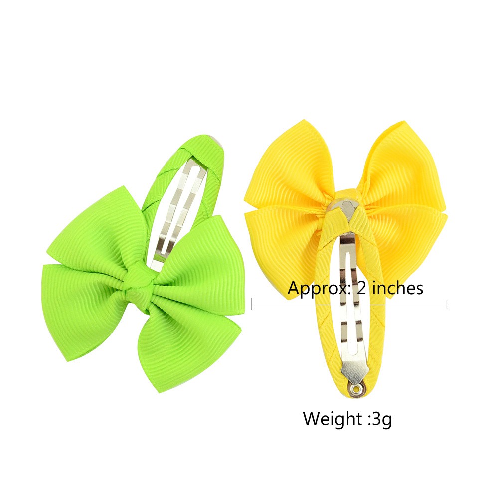 Kẹp tóc KIDSBOWS đính nơ màu trơn tùy chọn xinh xắn cho bé gái