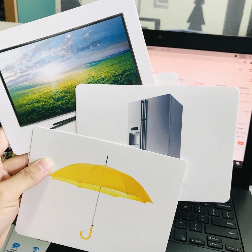 Đồ chơi thẻ học - Bộ thẻ học thông minh Flashcard 18 chủ đề 288 thẻ song ngữ