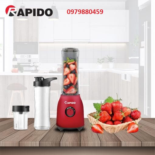 Máy xay sinh tố Rapido RB-300M, bình chứa nước đa năng