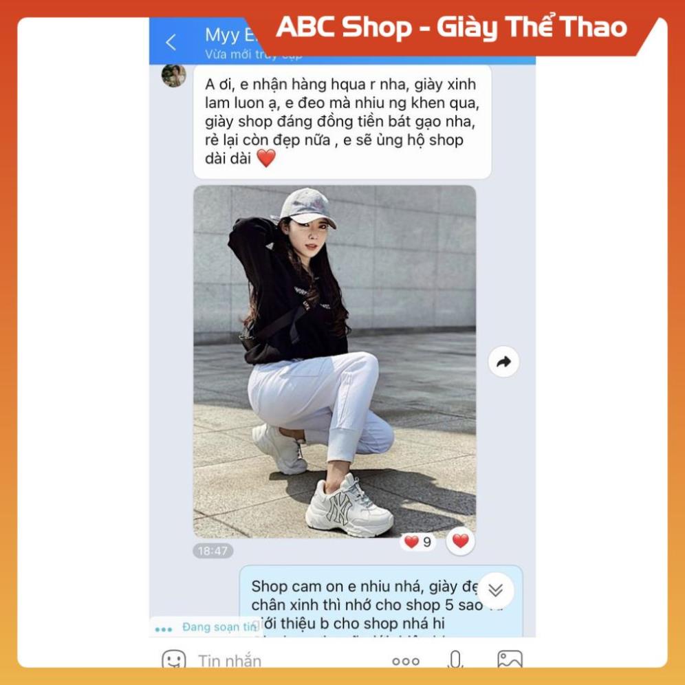 [Hàng Sịn - FreeShip] Giày thể thao M.L.B Chữ Ny Tím Nhạt New York  New, Giầy Sneaker M.L.B Trắng New York Ny Tím