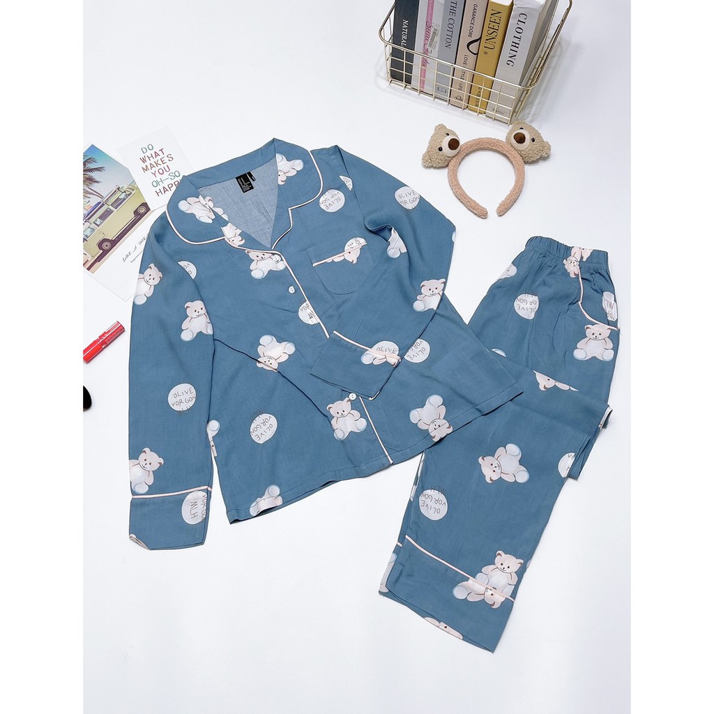 Bộ Pijamas dài chất tole
